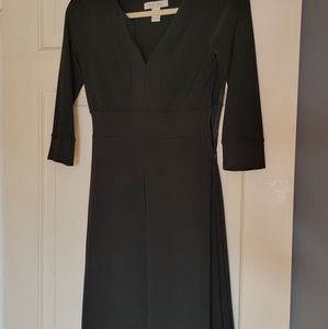 White house black market black dress with 3/4sleeve